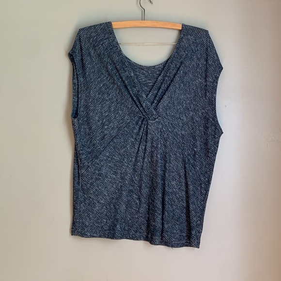 Rag & Bone Heather Gray V-Neck Tank Top faux knot size medium - Picture 4 of 7